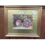 A framed and glazed possible watercolour of still life signed bottom right