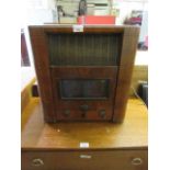 A His Master's Voice early 20th century walnut veneered radio