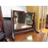 A Victorian mahogany swing toilet mirror