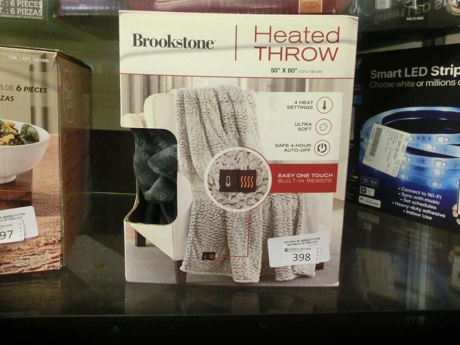 +VAT A boxed heated throw