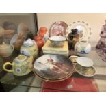 A selection of ceramic ware to include oriental style lidded ginger jars, Royal Doulton seasonal