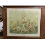 A framed and glazed print titled 'Elfin Chorus' after Margaret W Tarrant