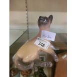 A Royal Copenhagen ceramic model of a cat