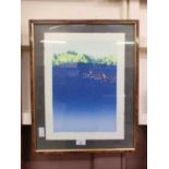 A framed and glazed limited edition print 103/120 titled 'Conistone Water' by Takumasa Ono