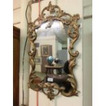 An ornate gilt framed mirror
