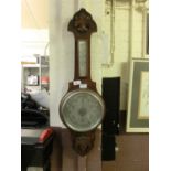+VAT An early 20th century oak aneroid barometer (glass A/F)