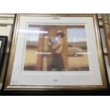 A framed deep mounted limited edition print titled 'Long Distance' signed Chris Bennett