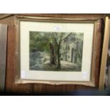 A framed and glazed watercolour of the Saxon Mill signed Willis Pryce