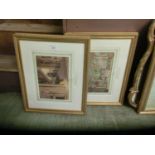 A set of four gilt framed and glazed prints of interior scenes