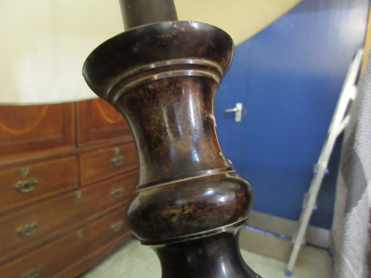 A reproduction twisted stemmed metal standard lampThe lamp is definitely made of metal. Unsure of - Image 3 of 3