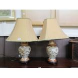 A pair of oriental style table lamps