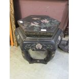 An early 20th century chinoiserie hexagonal occasional table