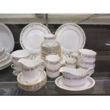A selection of Royal Albert 'Belinda' ceramic tableware to include cream jugs, teacups, saucers,