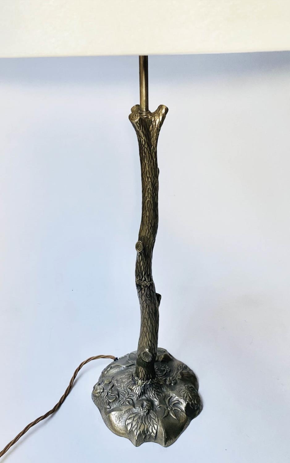 VAUGHAN TABLE LAMPS, a pair Truro twig table lamps in bronze with shades, 77cm H. (2) - Image 5 of 8
