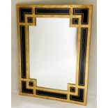 WALL MIRROR, giltwood and eglomise framed, 93cm H x 72cm.