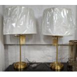 RALPH LAUREN TABLE LAMPS, a pair, 73cm H with shades. (2)