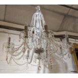 CHANDELIER, 90cm drop, contemporary, eight branch.