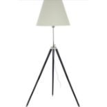 RALPH LAUREN FLOOR LAMP, tripod design, with shade, 159cm H.