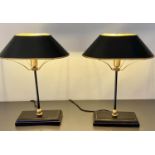 BOILLOT STYLE TABLE LAMPS, a pair, 43cm x 31cm x 20cm. (2)