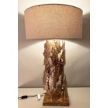TABLE LAMP, 88cm x 50cm, contemporary sculptural form, with shade.
