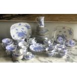 DINNER SERVICE, English, fine bone China, Royal Worcester, Blue Dragon pattern, 12 place, 5 piece,