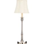 RALPH LAUREN TABLE LAMPS, a pair, 84cm H x 29cm, polished metal, with shades. (2)