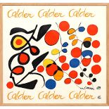 ALEXANDER CALDER 'Abstract', print on silk, signed and dated ?69 in the plate, hand numbered in pen,