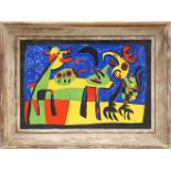 JOAN MIRO 'Dog Barking at the Moon', 1952, original lithograph in colours, signed in the plate,