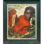 BERYL C. MAILE (British, 1929-2018) 'Orange Scholar', oil on canvas, provenance: The Chelsea Art