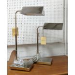 RALPH LAUREN DESK LAMPS, a pair, 62cm at tallest height, adjustable design. (2)