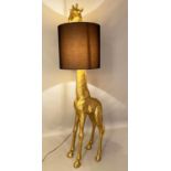 GIRAFFE FLOOR LAMP, 180cm x 55cm x 34cm, with shade.