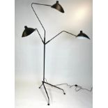 SERGE MOUILLE STYLE FLOOR LAMP, 213cm H.