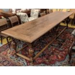 REFECTORY TABLE, 76cm H x 298cm L x 87cm W, 19th century Dutch oak.