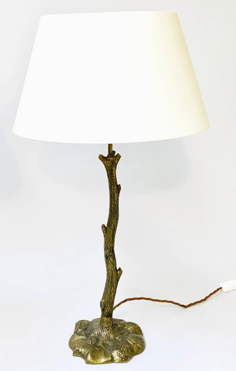 VAUGHAN TABLE LAMPS, a pair Truro twig table lamps in bronze with shades, 77cm H. (2) - Image 4 of 8