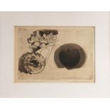 ODILON REDON (French, 1840-1916) 'Apple', etching, 9cm x 15cm, framed (51cm x 65cm overall).