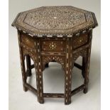 HOSHIARPUR OCCASIONAL TABLE, 50cm W x 48cm H, late 19th/early 20th century North Indian,