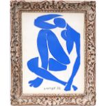 HENRI MATISSE 'Nu Bleu III', original lithograph from the 1954 edition after Matisse?s cut-outs,