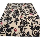 RUG COMPANY CANVAS ROSE CARPET By Lulu Guiness, 304cm x 215cm.