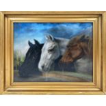MANNER OF JOHN FREDERICK HERRING SR (British, 1795 - 1865) 'Three Horses at a Drinking Trough',