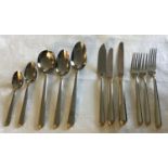 CUTLERY, George Butler stainless steel, 12 place, 10 piece settings, approx 126 pieces.