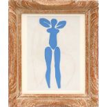 HENRI MATISSE 'Standing Blue Nude', lithograph, 25.5cm x 18cm, in French glazed frame.