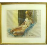 GWEN MANDLEY and BYLLI HOMAR 'Nudes Studies', one in charcoal, one in oils, and one in pastels, each