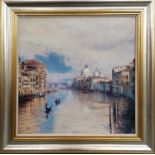 CURT WALTERS (American, b.1950) 'The Grand Canal', hand embellished giclée, 72.5cm x 72.5cm, framed.