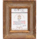 JEAN COCTEAU 'Mouton Rothschild Wine label', signed and dated in the plate, 12cm x 9cm, in French