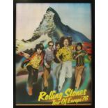 ROLLING STONES, 1976 European Earls Court concert poster, 70cm x 50cm, framed.