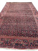 ANTIQUE MALAYER RUG, 208cm x 135cm.