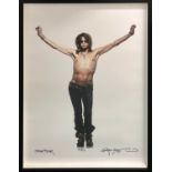 ROSS HALFIN (British Rock and Roll Photographer) 'Steven Tyler', signed and numbered 4/25, 78cm x