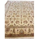 FINE PART SILK TABRIZ CARPET, 305cm x 240cm.