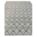 CONTEMPORARY SILK AND WOOL CARPET, 300cm x 241cm, Moroccan lattice design.