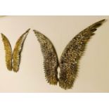 WINGS OF AN ANGEL, a pair, gilt metal, 91cm x 100cm. (2)